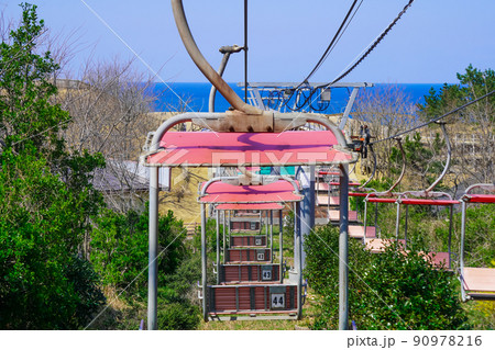 鳥取砂丘 リフト 山陰 鳥取県の写真素材