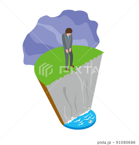 飛び降りのイラスト素材