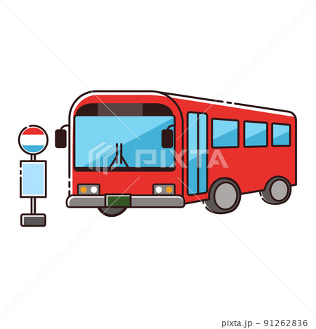 路線バスのイラスト素材