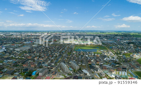 風景 街並み 空撮 宮城の写真素材 - PIXTA