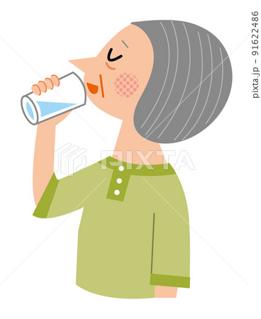 水分補給のイラスト素材