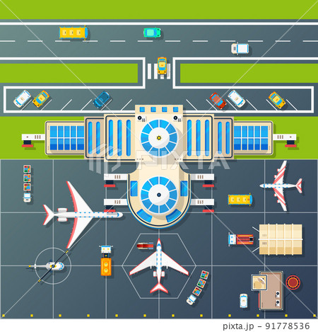 滑走路のイラスト素材