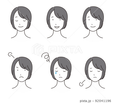 女性 人物 泣く 目を閉じるのイラスト素材 女性 人物 泣く 目を閉じるのイラスト素材