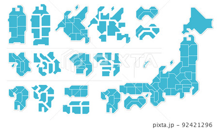 近畿地方の地図のイラスト素材