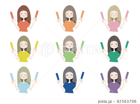 前髪なしのイラスト素材