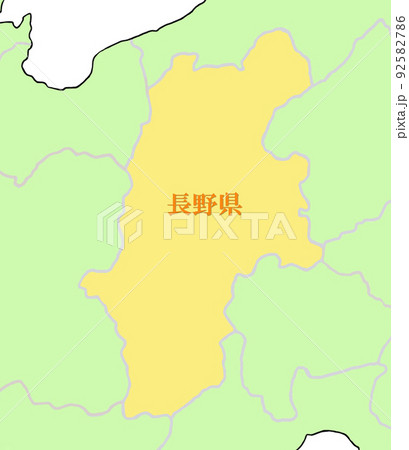 長野県 長野 マップ 地図のイラスト素材 長野県 長野 マップ 地図のイラスト素材