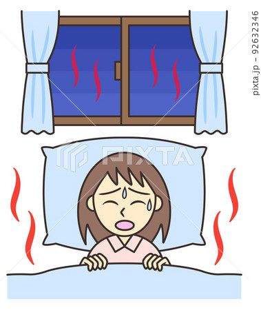 眠れないのイラスト素材