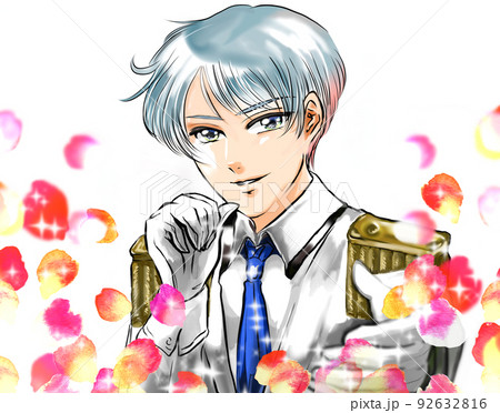 銀髪 男性のイラスト素材
