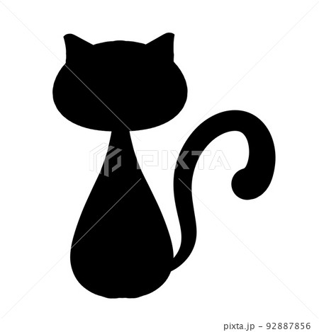 クロネコシルエットの写真素材 - PIXTA