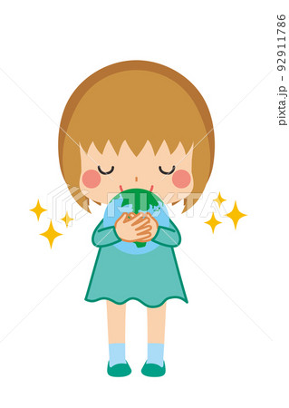 小さい女の子のイラスト素材