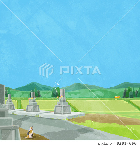 お墓 墓地のイラスト素材集 ピクスタ