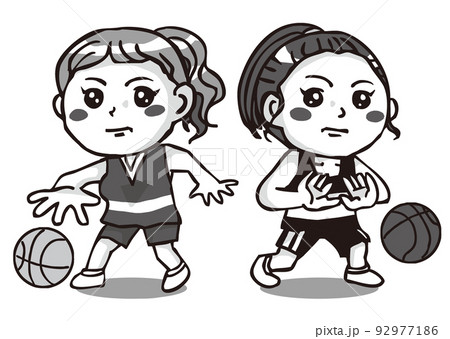女子バスケのイラスト素材集 ピクスタ