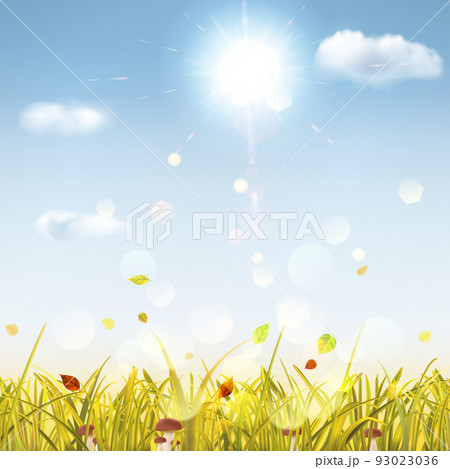 가을 하늘 일러스트 - Pixta