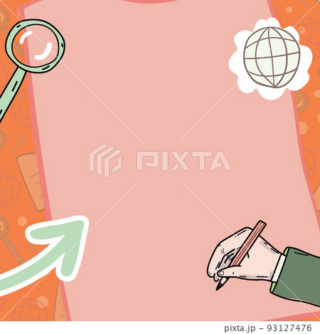 手 紙 持つ フレーム 職業のイラスト素材