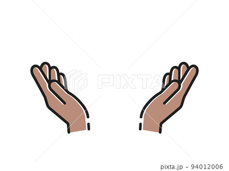 差し伸べる手のイラスト素材
