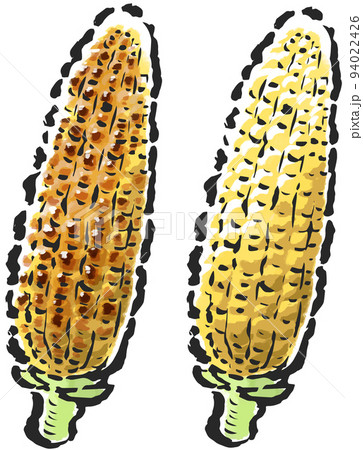 焼きとうもろこしのイラスト素材 焼きとうもろこしのイラスト素材