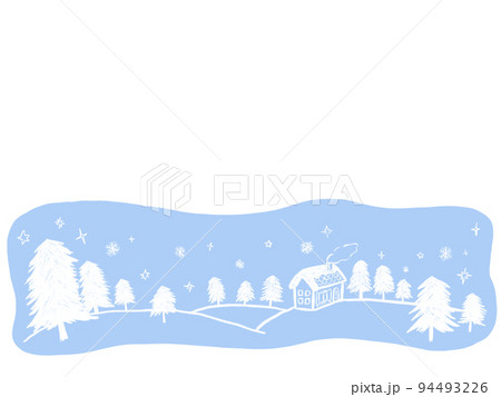 シルエット イラスト 白抜き 自然のイラスト素材