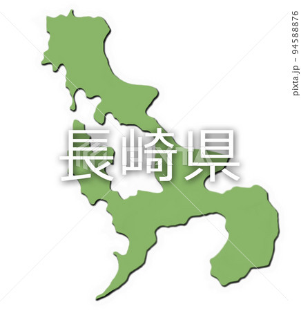 長崎県 長崎 マップ 地図のイラスト素材