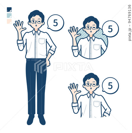 手 数字 指 カウントのイラスト素材