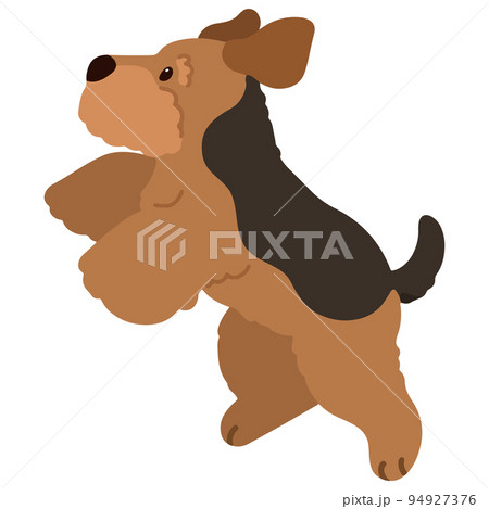 イラスト 動物 犬 走るの写真素材