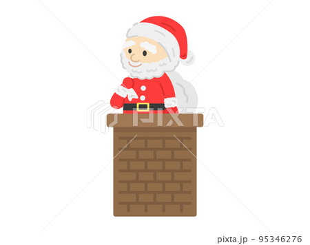 クリスマス サンタクロース 煙突 イラストのイラスト素材 クリスマス サンタクロース 煙突 イラストのイラスト素材