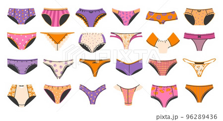 Set of Women Panties, Underwear Types String, - Stock Illustration  [88613282] - PIXTA