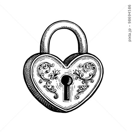 Old padlock and key. - Stock Illustration [99414734] - PIXTA