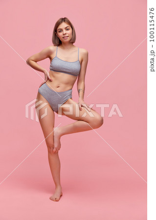 Anti-cellulite. Cropped image of fit healthy female body. buttocks