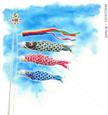 鯉の吹き流しのイラスト素材 - PIXTA