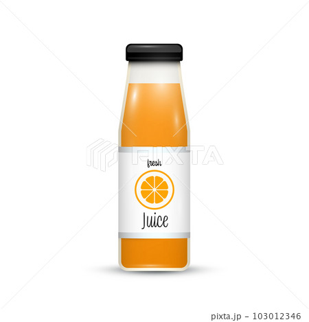 Orange juice in jar and glass on white background Vector Image