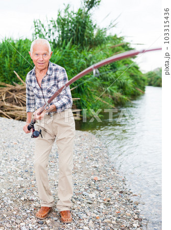 Angler Fishing Logo, Simple Outdoor Fishing Man - Stock Illustration  [108845695] - PIXTA