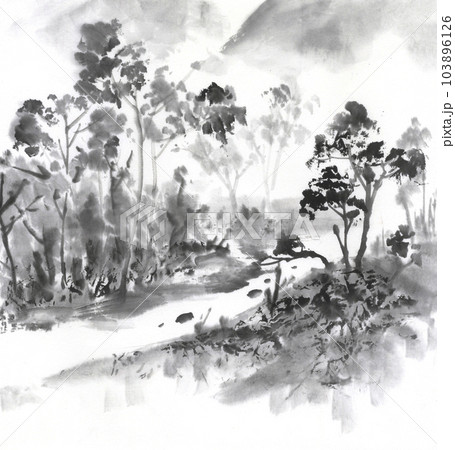 墨絵」のアイデア 13 件 | 墨絵, 水墨画, 水墨