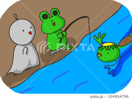 かえる釣りのイラスト素材 - PIXTA