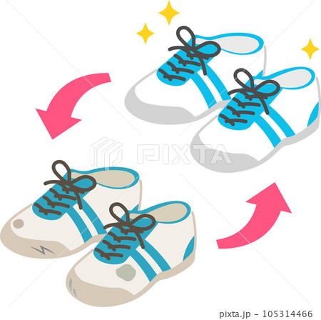 スニーカー シューズ 靴 靴汚れのイラスト素材 - PIXTA