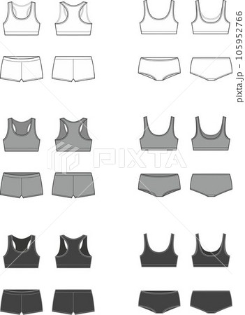 All Types Of Womens Panties. The Most Complete Vector Collection