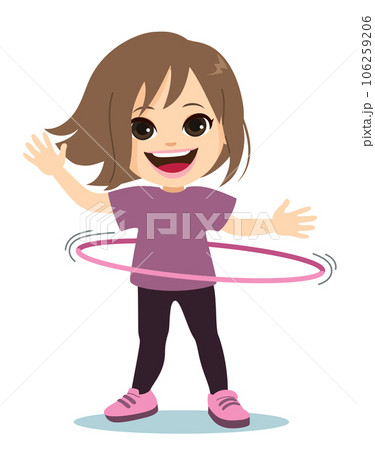 Dancing girl in Hawaii traditional dress. - Stock Illustration  [48449394] - PIXTA