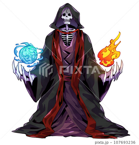 死神 イラスト 骸骨 恐ろしいの写真素材 - PIXTA