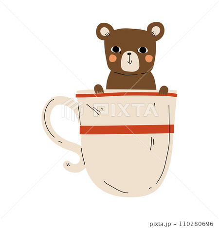 コーヒー カップ くま クマのイラスト素材 - PIXTA