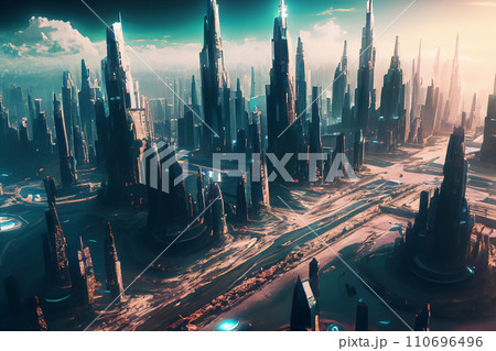 架空都市のイラスト素材 - PIXTA