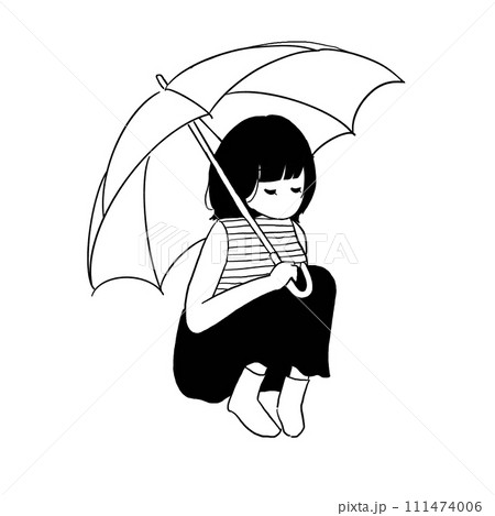 白黒の水たまりのイラスト素材 - PIXTA