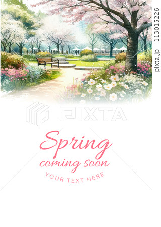 水彩画 ベンチ 水彩 公園のイラスト素材 - PIXTA