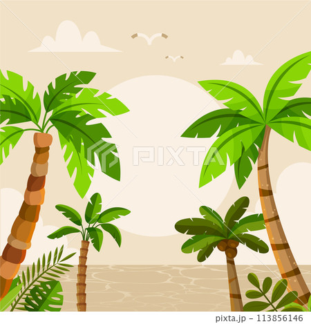 ヤシの木 ベクター パームツリー ヤシのイラスト素材 - PIXTA