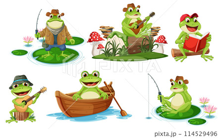かえる釣りのイラスト素材 - PIXTA