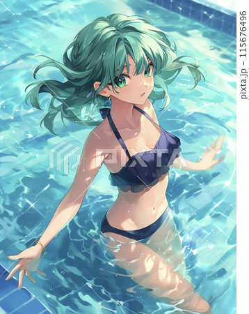 ビキニ ビキニ姿 アニメ アニメーションの写真素材 - PIXTA