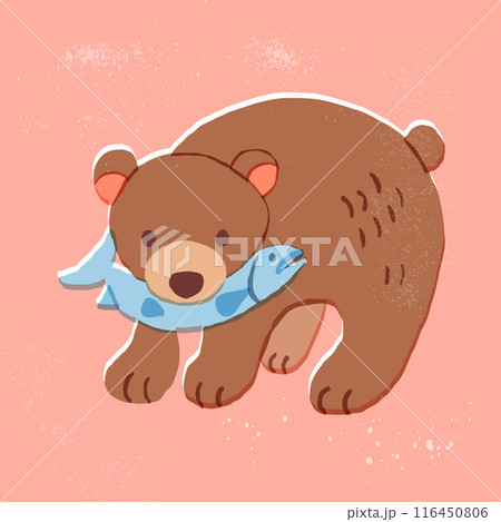 熊 版画 動物 イラストの写真素材 - PIXTA