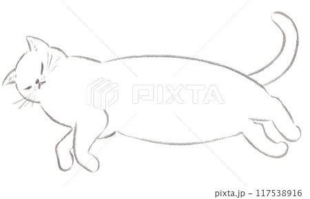 猫 ねこ 墨 筆のイラスト素材 - PIXTA