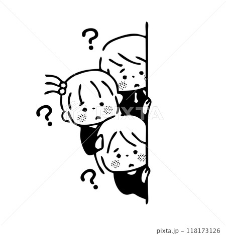 白黒 男の子 こども 児童のイラスト素材 - PIXTA