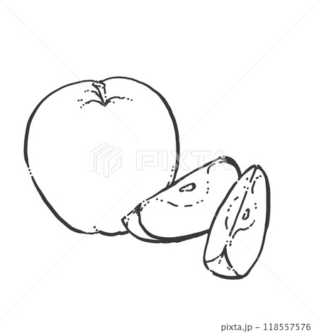 りんご リンゴ 林檎 ペンのイラスト素材 - PIXTA