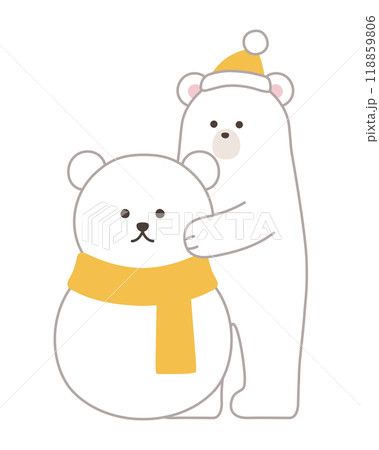 しろくま 冬 雪だるま 雪のイラスト素材 - PIXTA