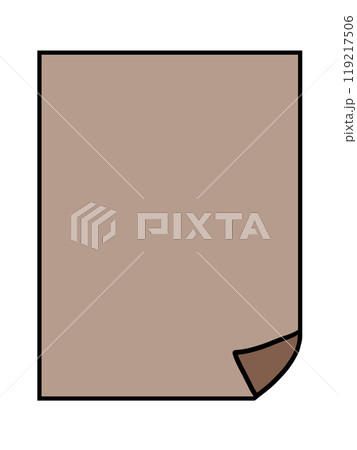 白紙 用紙 紙 1枚のイラスト素材 - PIXTA